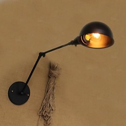 Applique murale décorative de style industriel rétro à double bras long, simple et élégante, idéale pour la table de chevet ou la salle à manger
