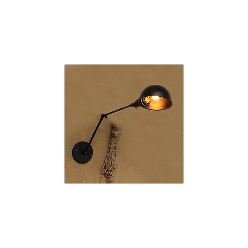 Applique murale décorative de style industriel rétro à double bras long, simple et élégante, idéale pour la table de chevet ou la salle à manger