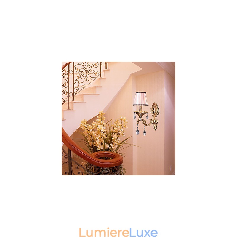 Applique murale élégante en cristal rose