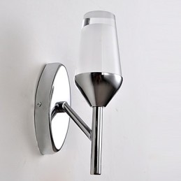 Appliques murales modernes contemporaines en métal et verre à vin
