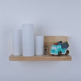 Appliques murales de style mini avec abat-jour en verre Applique murale moderne contemporaine en bois et bambou