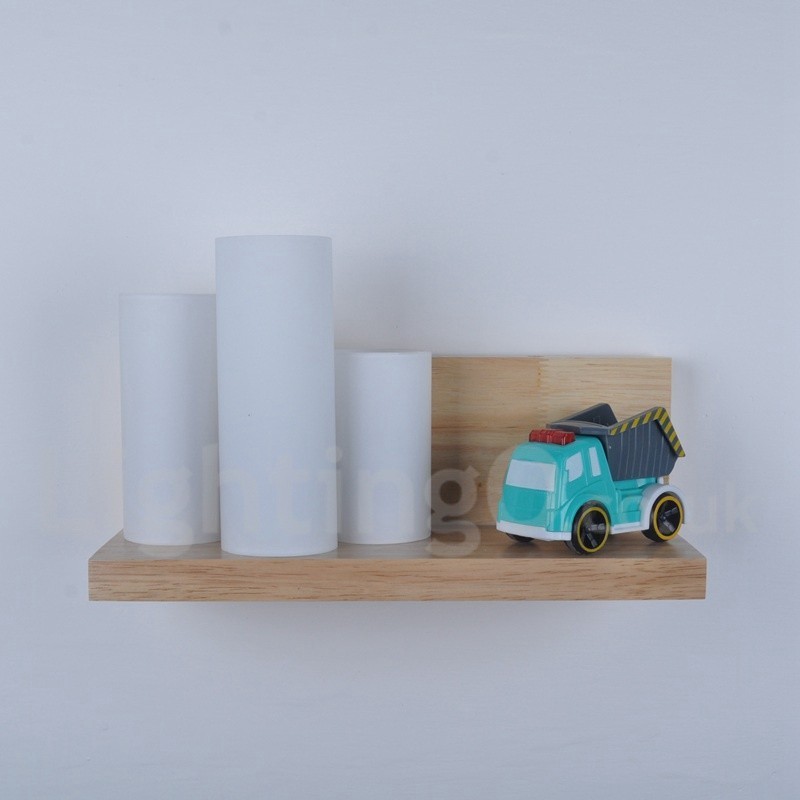 Appliques murales de style mini avec abat-jour en verre Applique murale moderne contemporaine en bois et bambou