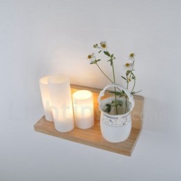 Appliques murales de style mini avec abat-jour en verre Applique murale moderne contemporaine en bois et bambou