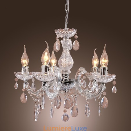 Plafonnier chromé Upligh, lampe bougie, luminaire acrylique, lustre suspendu Plafonnier chromé Upligh, lampe bougie, luminaire acrylique, lustre suspendu