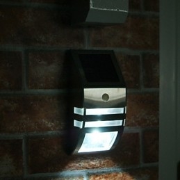 Applique murale solaire blanche avec détecteur de mouvement PIR
