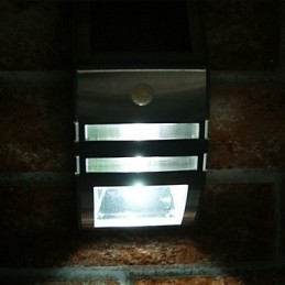 Applique murale solaire blanche avec détecteur de mouvement PIR