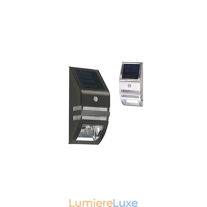 Applique murale solaire blanche avec détecteur de mouvement PIR