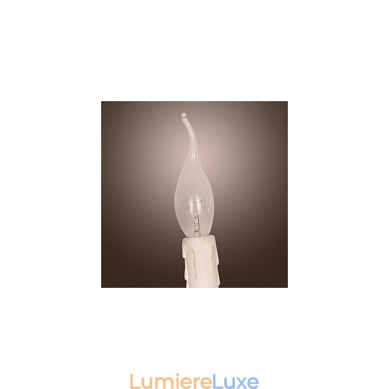 Applique murale en cristal avec 2 lumières dans une ampoule bougie