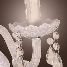 Applique murale en cristal avec 2 lumières dans une ampoule bougie