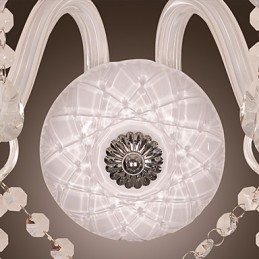 Applique murale en cristal avec 2 lumières dans une ampoule bougie