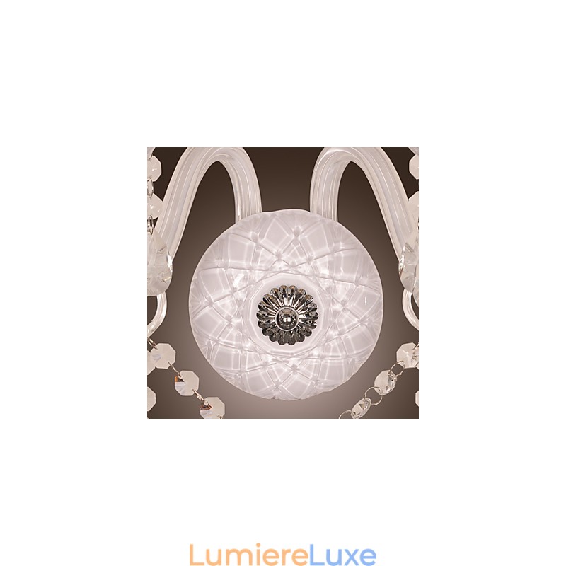 Applique murale en cristal avec 2 lumières dans une ampoule bougie