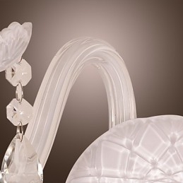 Applique murale en cristal avec 2 lumières dans une ampoule bougie
