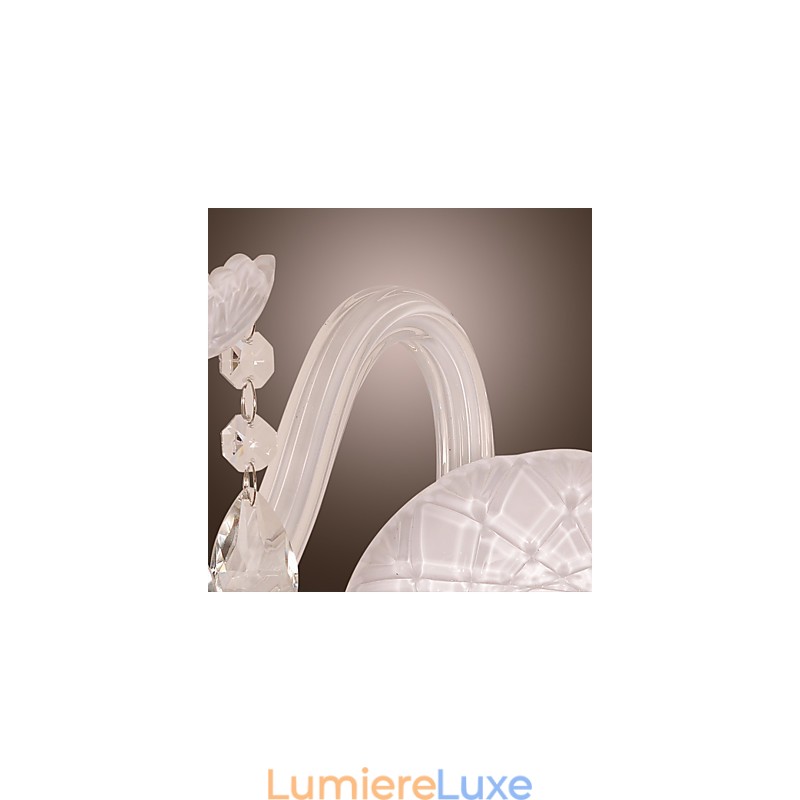 Applique murale en cristal avec 2 lumières dans une ampoule bougie