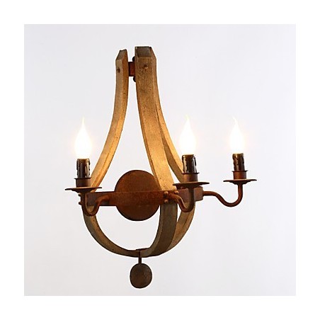 Appliques murales de style mini rustique Lodge bois bambou Appliques murales de style mini rustique Lodge bois bambou