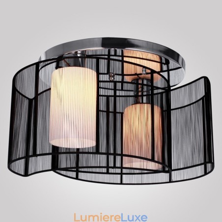 Plafonnier Design Moderne 2 Lumières Noir Plafonnier Design Moderne 2 Lumières Noir