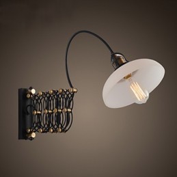 Lampe murale télescopique en fer, style vintage industriel américain, idéal pour un restaurant, une chambre à coucher, un bureau, un escalier ou un couloir