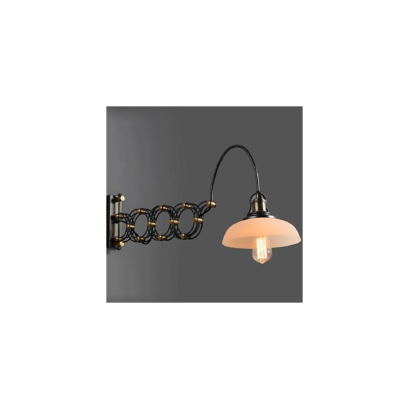 Lampe murale télescopique en fer, style vintage industriel américain, idéal pour un restaurant, une chambre à coucher, un bureau, un escalier ou un couloir