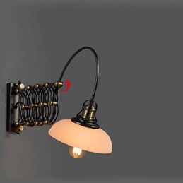 Lampe murale télescopique en fer, style vintage industriel américain, idéal pour un restaurant, une chambre à coucher, un bureau, un escalier ou un couloir
