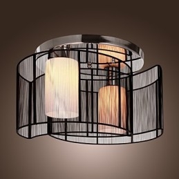 Plafonnier Design Moderne 2 Lumières Noir