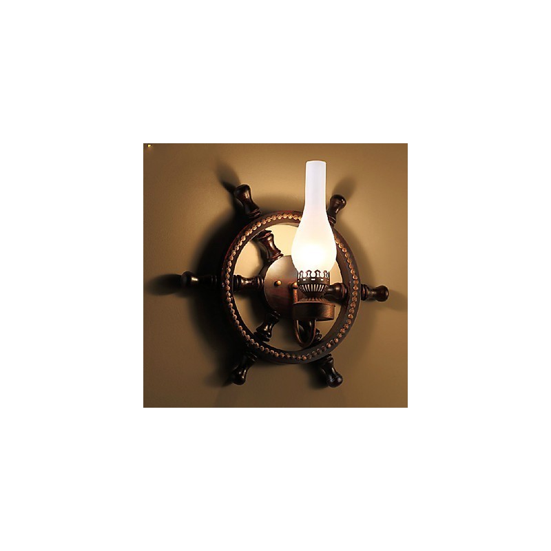 Applique murale une lumière et verre