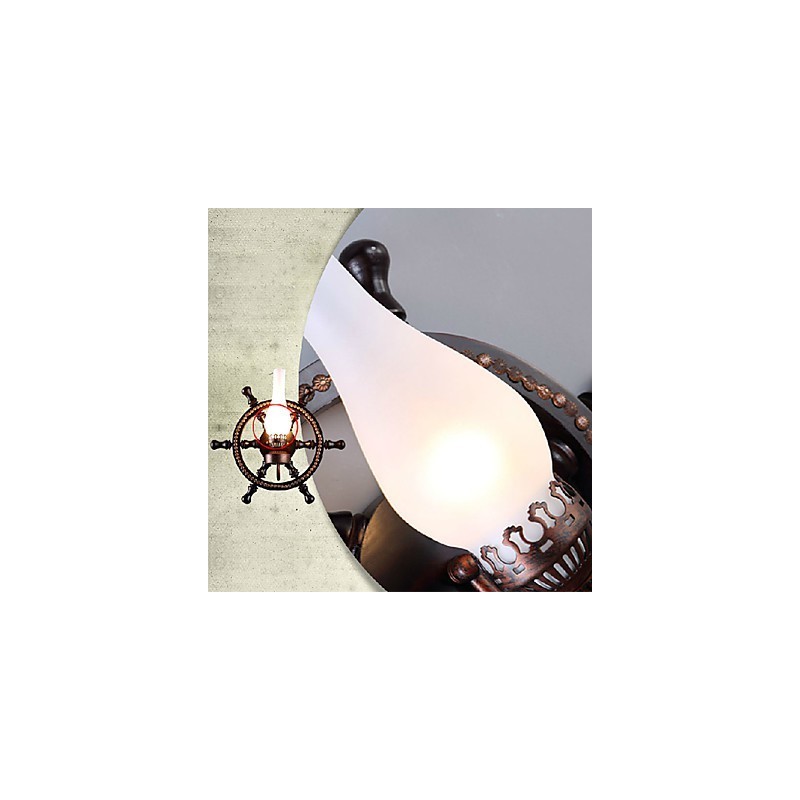Applique murale une lumière et verre