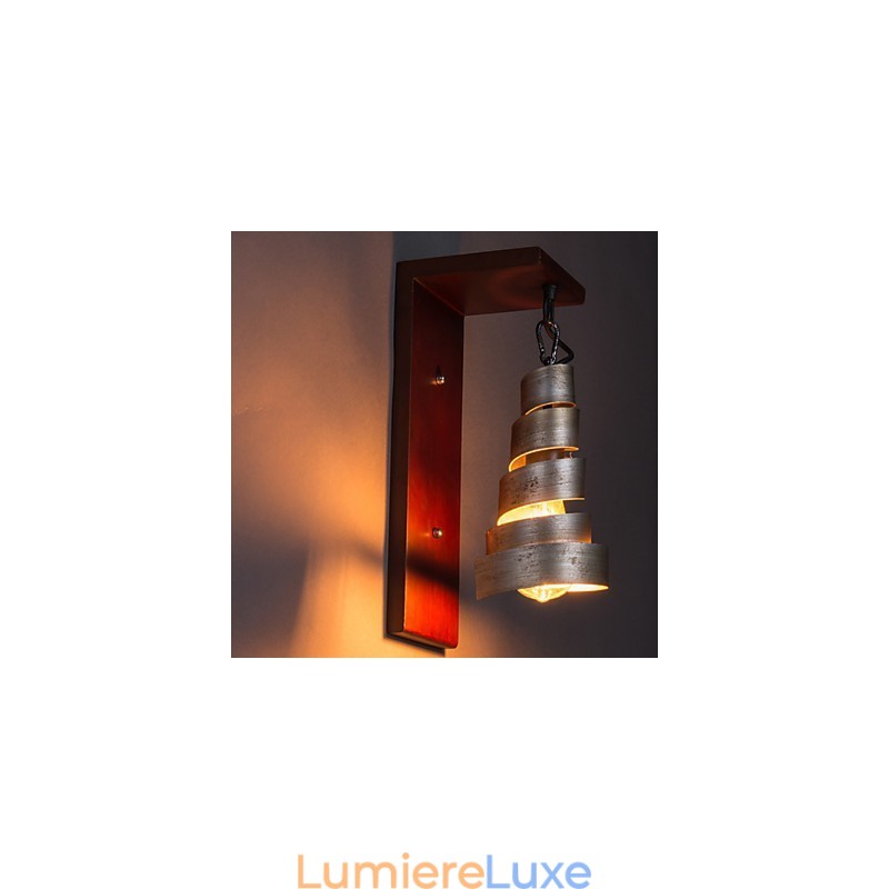Appliques murales en bois antique 1 lumière