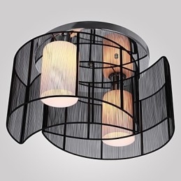 Plafonnier Design Moderne 2 Lumières Noir
