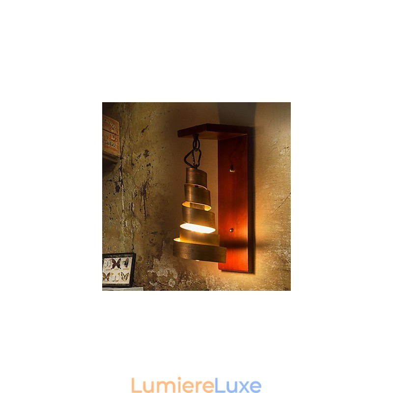 Appliques murales en bois antique 1 lumière