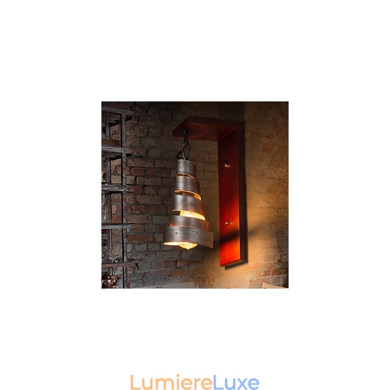 Appliques murales en bois antique 1 lumière