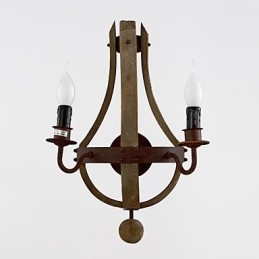 Appliques murales de style mini rustique Lodge bois bambou