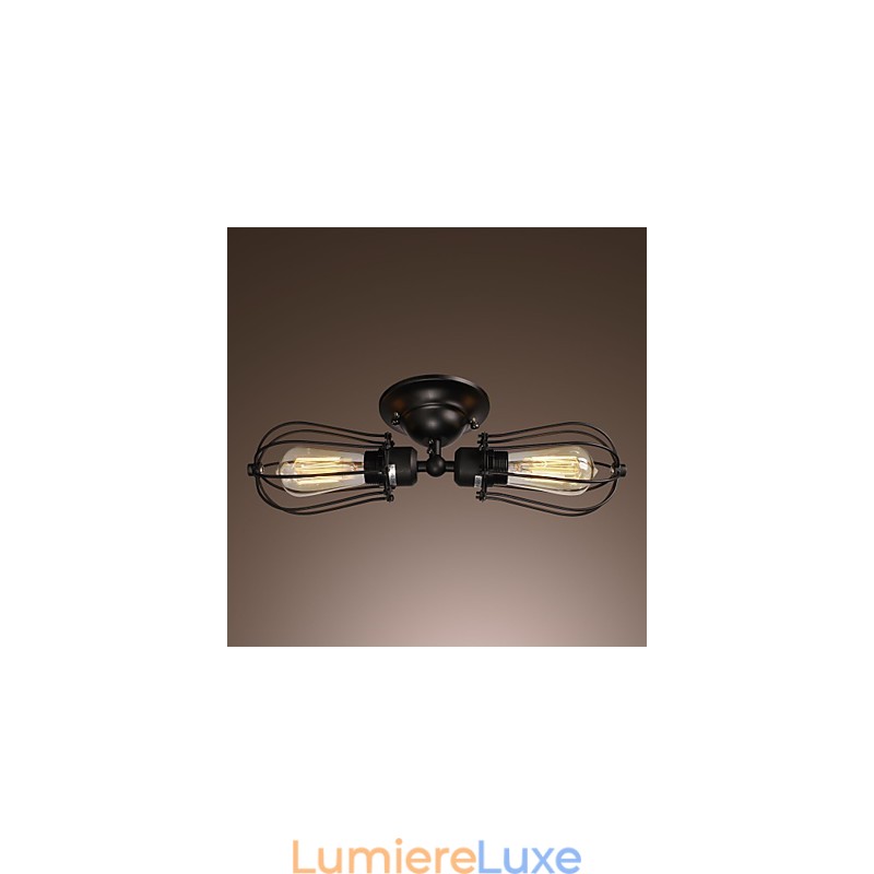 Applique murale dorée à 2 lumières de style antique
