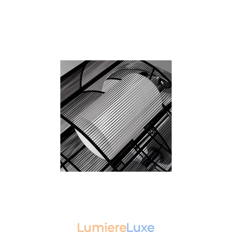 Plafonnier Design Moderne 2 Lumières Noir