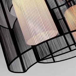 Plafonnier Design Moderne 2 Lumières Noir