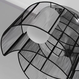 Plafonnier Design Moderne 2 Lumières Noir