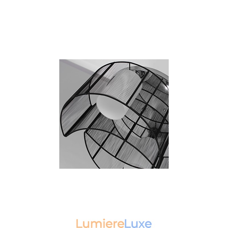 Plafonnier Design Moderne 2 Lumières Noir