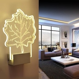 Applique murale en acrylique, lampe en PVC, puce lumineuse, moderne, contemporaine, en métal