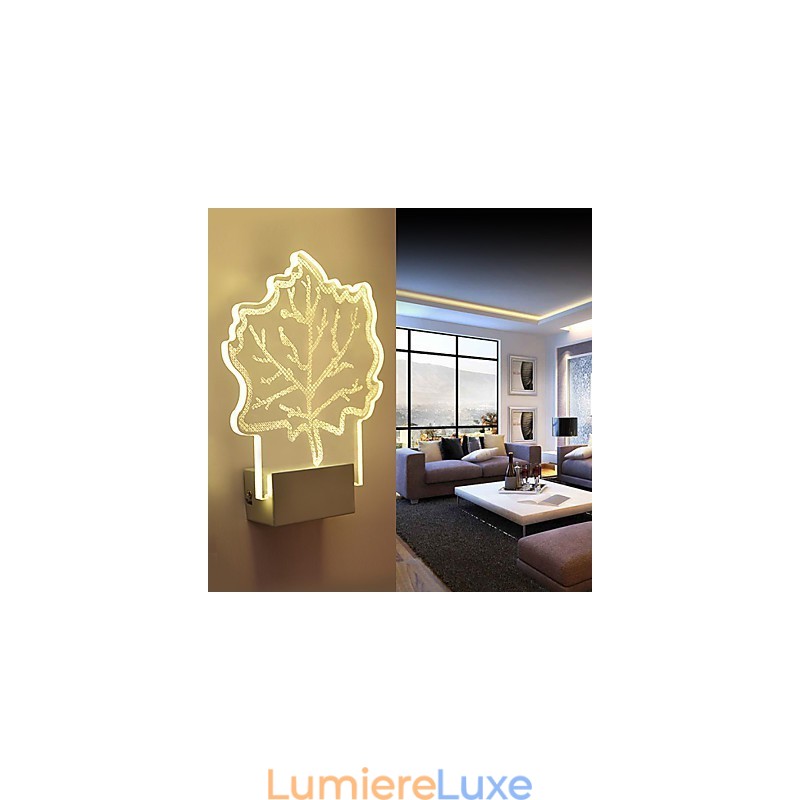 Applique murale en acrylique, lampe en PVC, puce lumineuse, moderne, contemporaine, en métal