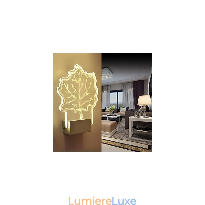 Applique murale en acrylique, lampe en PVC, puce lumineuse, moderne, contemporaine, en métal