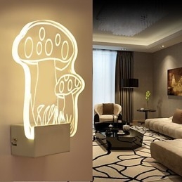 Applique murale en acrylique, lampe en PVC, lumière moderne contemporaine en métal