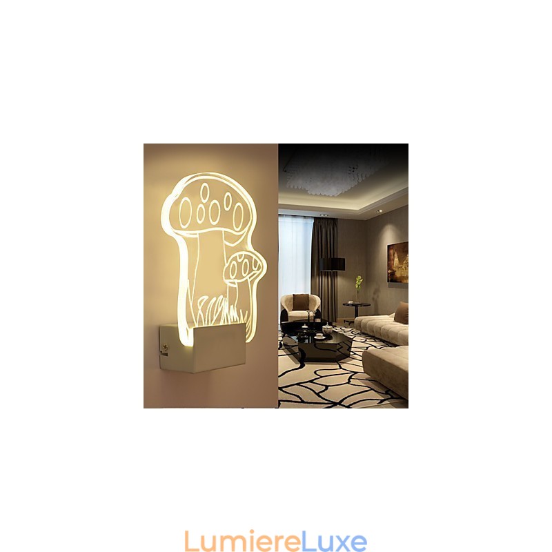 Applique murale en acrylique, lampe en PVC, lumière moderne contemporaine en métal