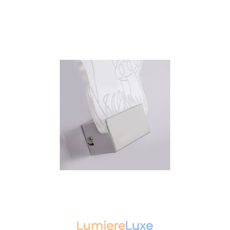 Applique murale en acrylique, lampe en PVC, lumière moderne contemporaine en métal