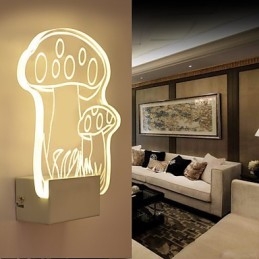 Applique murale en acrylique, lampe en PVC, lumière moderne contemporaine en métal