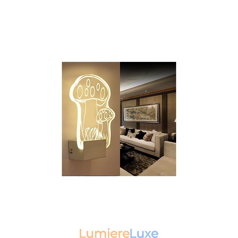 Applique murale en acrylique, lampe en PVC, lumière moderne contemporaine en métal