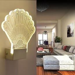 Applique murale en acrylique, lampe en PVC, lumière moderne contemporaine en métal