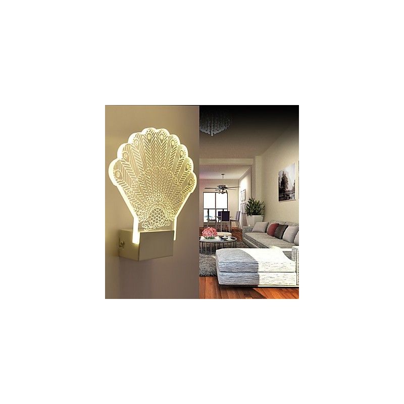 Applique murale en acrylique, lampe en PVC, lumière moderne contemporaine en métal