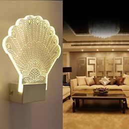 Applique murale en acrylique, lampe en PVC, lumière moderne contemporaine en métal