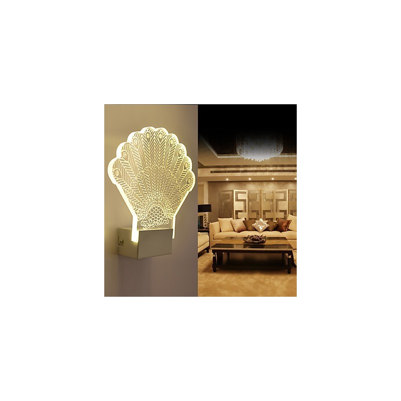 Applique murale en acrylique, lampe en PVC, lumière moderne contemporaine en métal