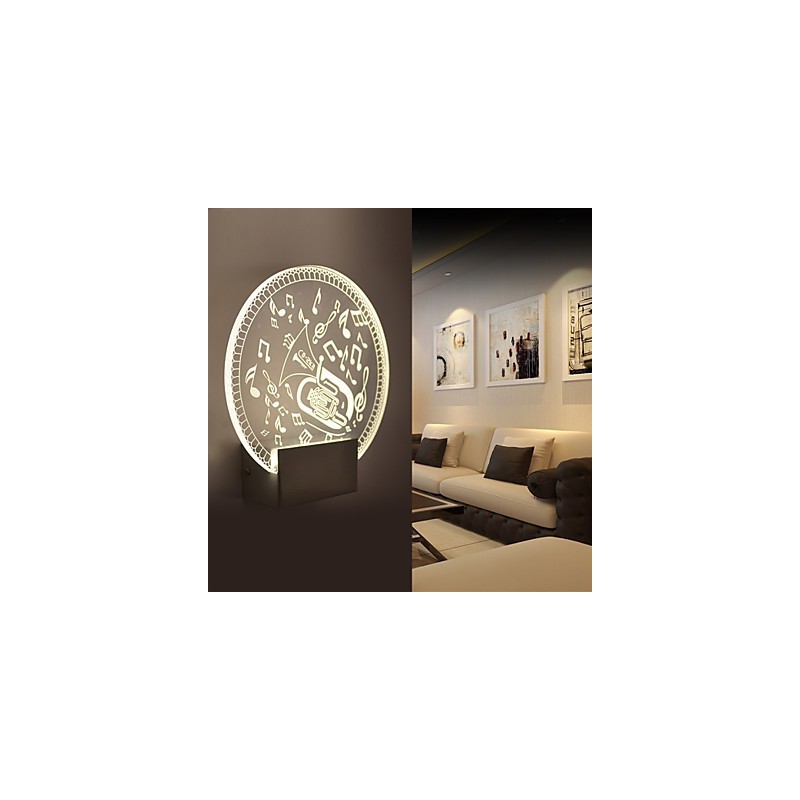 Applique murale en acrylique, lampe en PVC, lumière moderne contemporaine en métal