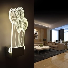 Applique murale en acrylique, lampe en PVC, lumière moderne contemporaine en métal