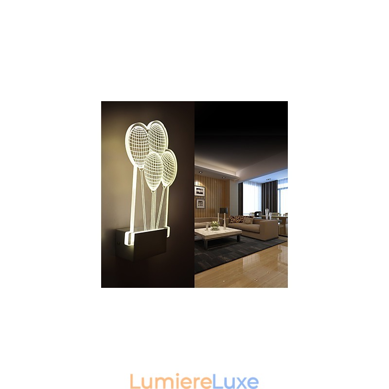 Applique murale en acrylique, lampe en PVC, lumière moderne contemporaine en métal